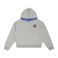 Troubled Youth Contrast Plaid Boxy Zip Hoodie