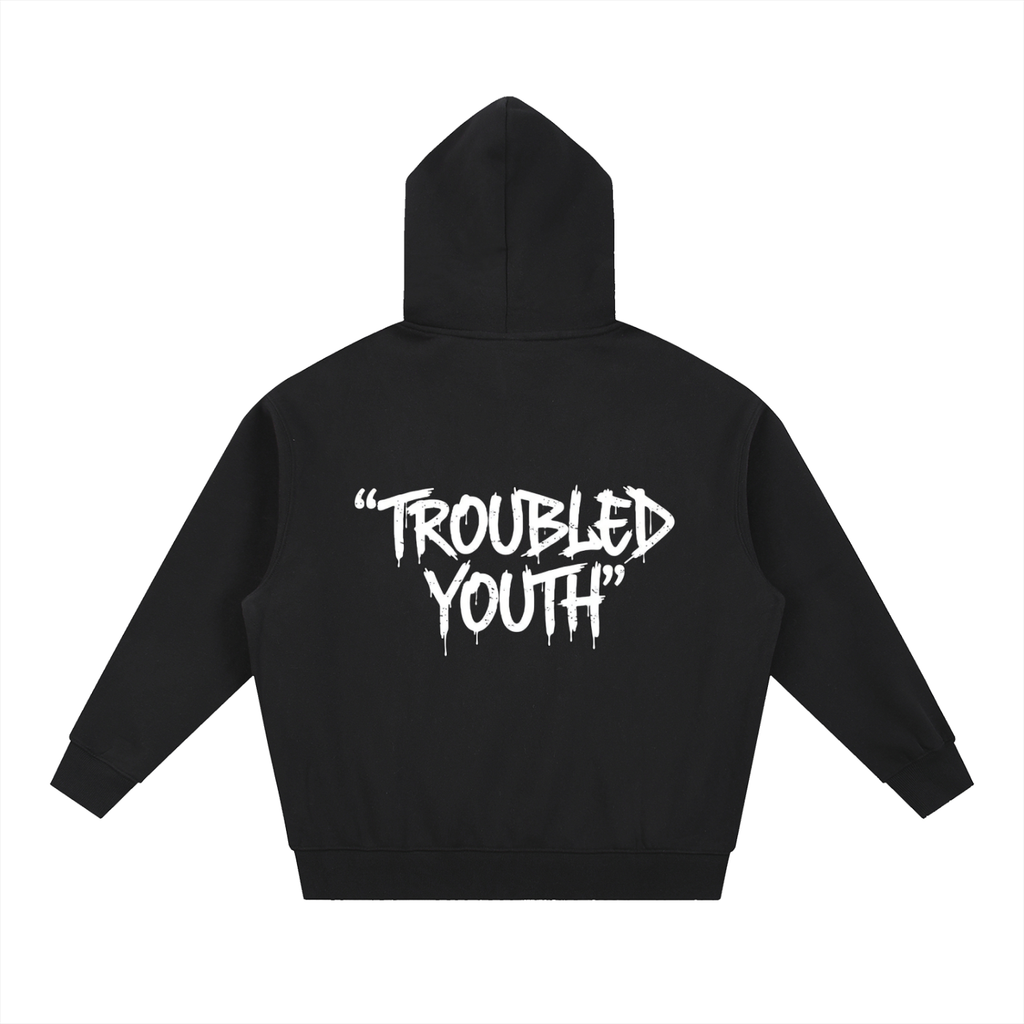 Troubled Youth Oversized Boxy/Cropped Fit Fleece Hoodie